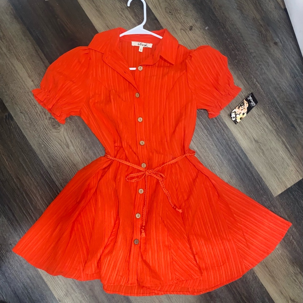 Tangy Button Down Shirt-Dress